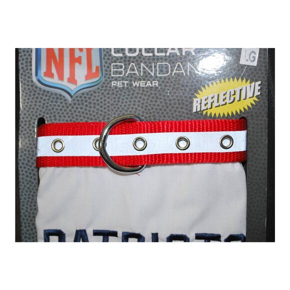 NWD LG Reflective New England Patriots Dog Collar Bandana - Picture 2 of 6